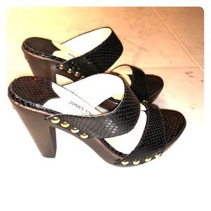 Jimmy Choo snake skin heels